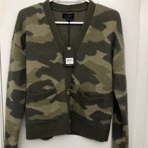 Lucky Brand Camo Cardigan Sweater XS - NWT